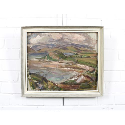 43 - DAVID MACBETH SUTHERLAND R.S.A. (SCOTTISH 1883-1974), UNTITLED MOUNTAIN LANDSCAPE, unsigned and fram... 