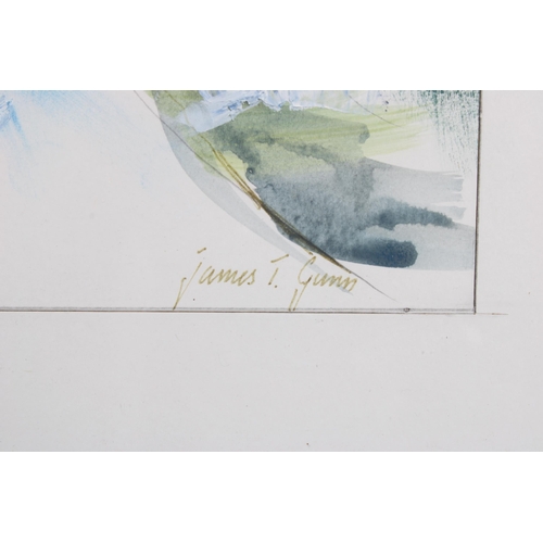 83 - JAMES THOMSON GUNN (Scottish 1932 - 2009), ROAD TO RAMSEY, signed mixed media on card, framed under ... 