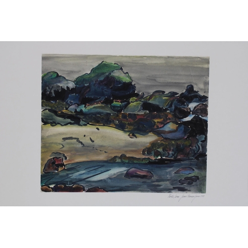 86 - JAMES THOMSON GUNN (Scottish 1932 - 2009), four unframed watercolours to include The Otters Hole & R... 