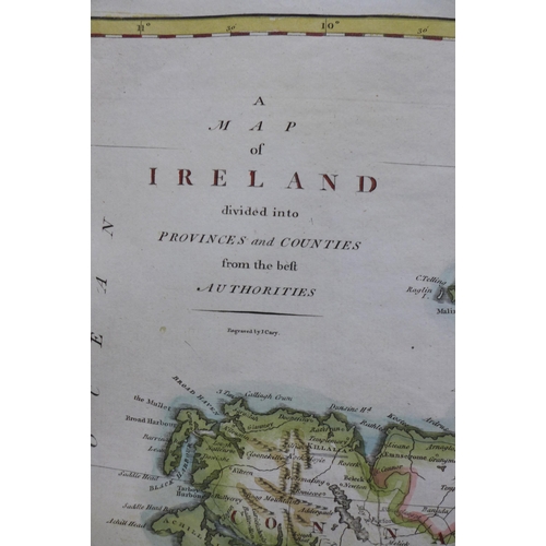 139 - A Map of Ireland Divided into Provinces and Counties, John Cary, 42 x 51cm