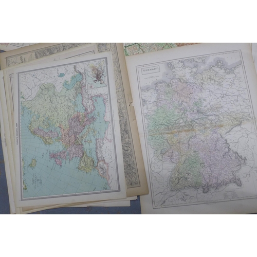 146 - Germany & Austria, a large collection of unframed maps and prints, (a lot)