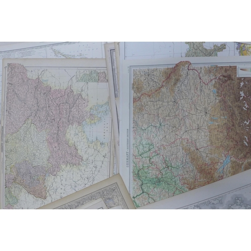 146 - Germany & Austria, a large collection of unframed maps and prints, (a lot)