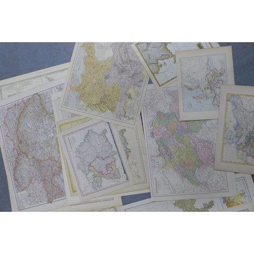 146 - Germany & Austria, a large collection of unframed maps and prints, (a lot)