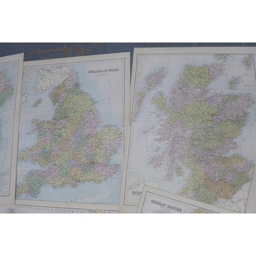 149 - A quantity of unframed world maps published by A & C Black, Edinburgh (a lot)