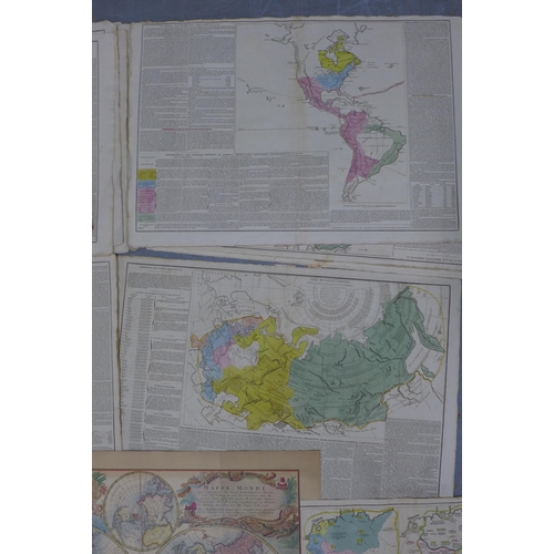 154 - A collection of unframed Geological maps / prints of the countries of the world, (a lot a/f)