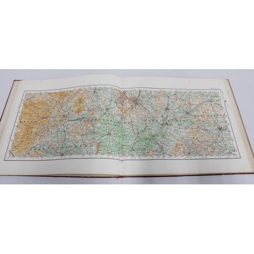 165 - 'Ordnance Survey Atlas of England & Wales' 1922, complete but split, 35 x 40cm