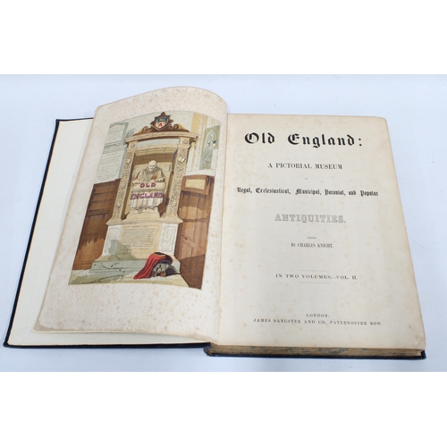 172 - 'Old England: A Pictorial Museum' by Charles Knight, two volume set, 36 x 27cm (2)