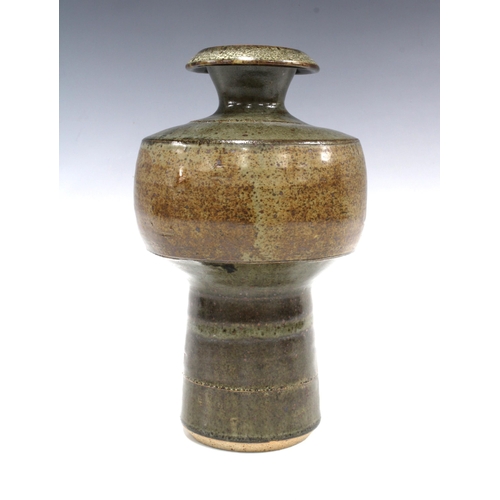 102 - Studio Pottery vase, marked Peter Luti of Callendar, 26cm