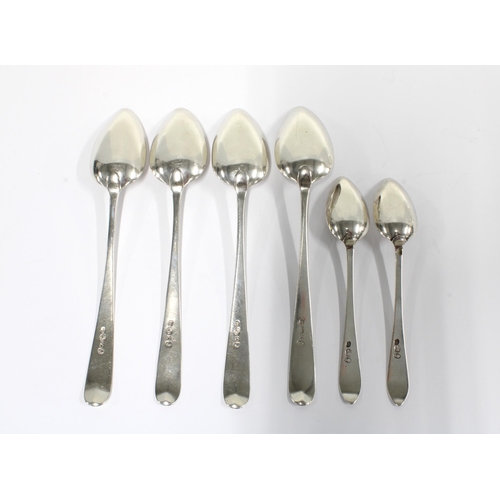 15 - Greenock Scottish provincial silver to include four dessert spoons, marked TD, ship, C, tree, of Old... 