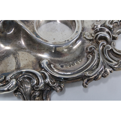 2 - An early Victorian silver desk inkstand, Robinson, Edkins & Aston, Birmingham 1840, 22cm long