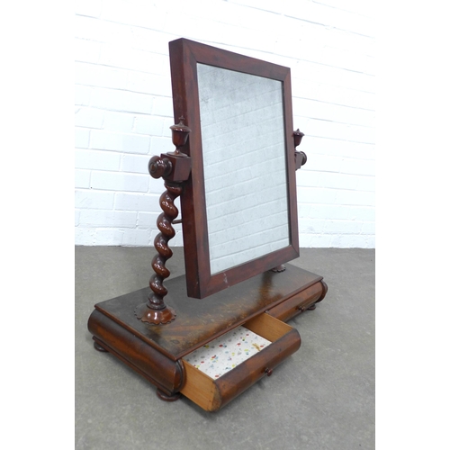 257 - Large 19th century mahogany dressing table mirror, 76 x 76 x 31cm.