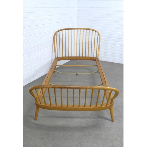 288 - Lucian Ercolani for Ercol vintage beech and light elm single bed frame,  216 x 89 x 92cm. (frame onl... 