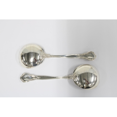 3 - A set of eleven spoons, stamped Patent 95 STERLING, 12.5cm long,  (11)