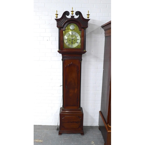 300 - Scottish George III mahogany longcase clock,  Robert Coats of Hamilton, (A/F) 59 x 236 x 31cm.