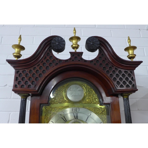 300 - Scottish George III mahogany longcase clock,  Robert Coats of Hamilton, (A/F) 59 x 236 x 31cm.