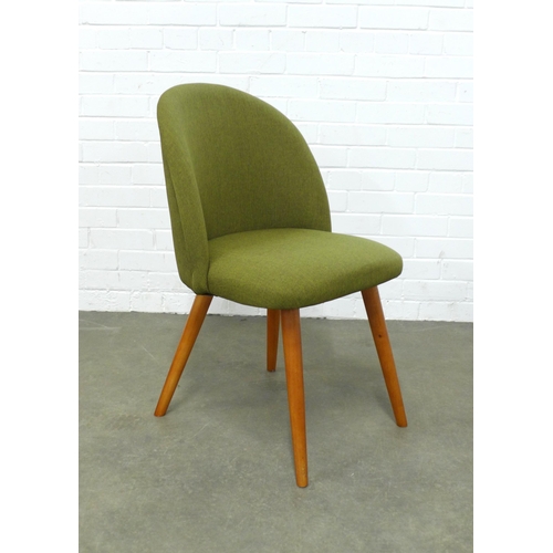 304 - Contemporary green upholstered chair, 50 x 82 x 44cm.