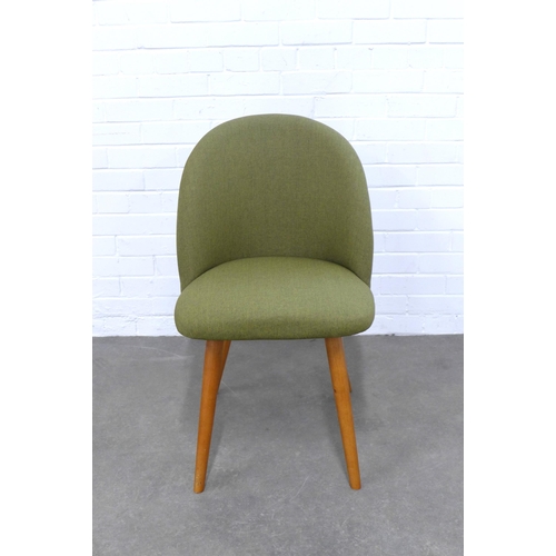 304 - Contemporary green upholstered chair, 50 x 82 x 44cm.