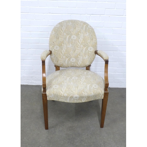 306 - French style open armchair, 64 x 95 x 52cm.