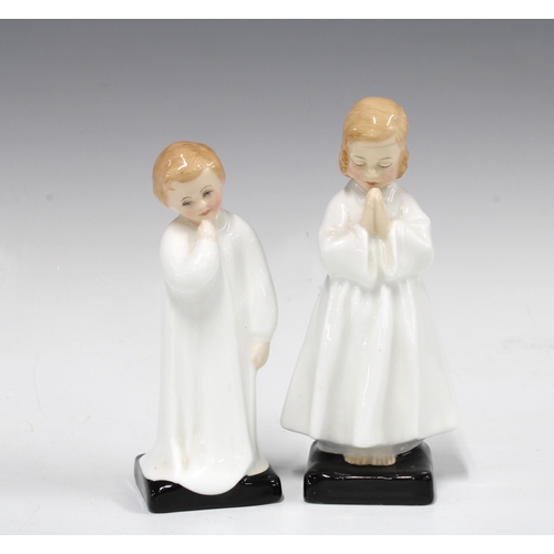 332 - Royal Doulton 'bedtime' HN1978 and 'darling' HN1985 figures, taller 14cm (2)