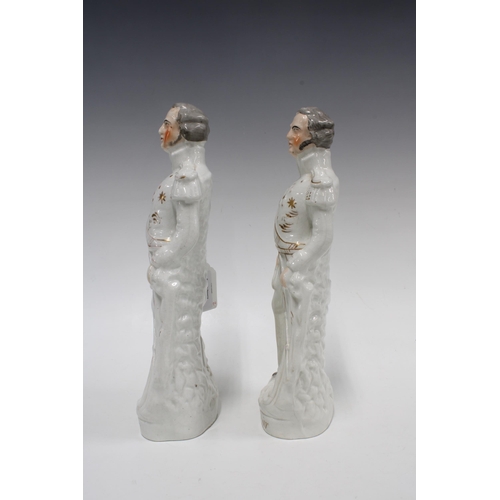 370 - Two 19th century staffordshire flatback figures of Sir Charles Napier, 29cm (2)