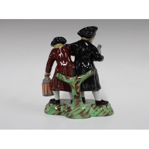 371 - The Drunken Parson & Clerk, Staffordshire figure group, 20cm