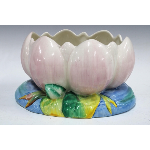 399 - Clarice Cliff for Newport Pottery water lily bowl, 22 x 12cm