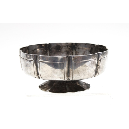 58 - George V silver bowl of circular lobed form, Hamilton & Inches, Edinburgh 1930, 12.5cm diameter