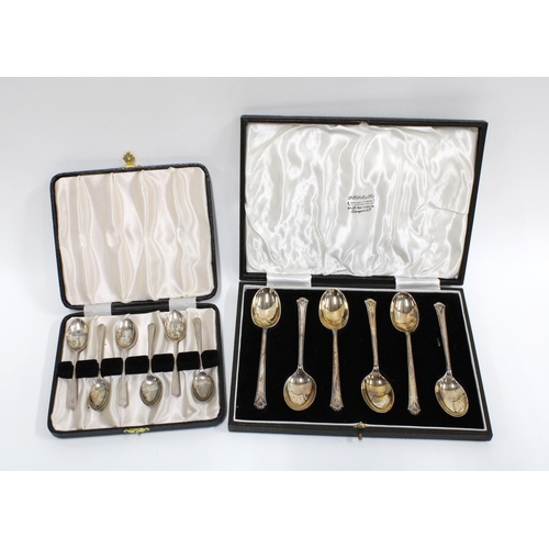 70 - Two cased sets of six Sheffield silver teaspoons (2)