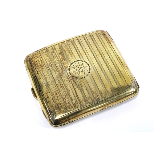 90 - Silver cigarette case, Birmingham 1942