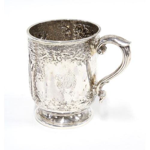 98 - Victorian silver christening cup, Thomas Bradbury & Sons, London 1883, embossed decoration of childr... 