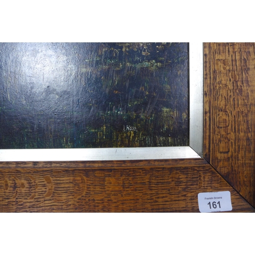 161 - IAIN ROSS (SCOTTISH 20TH CENTURY) untitled oil on board of a pheasant, signed bottom, framed, 50 x 4... 