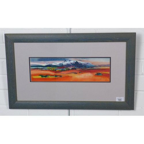 165 - FRANCIS BOAG (SCOTTISH b. 1948), Ben Alder, watercolour, signed bottom right and framed under glass,... 