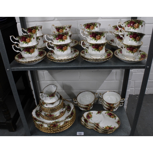 436 - Royal Albert Old Country Roses tables wares to include a dinner set and teaset (62)