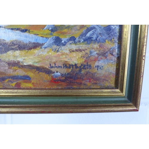 159 - JOHN BATHGATE (Scottish, b 1949), GLENCOE, signed oil on board, framed, 40 x 28.5cm