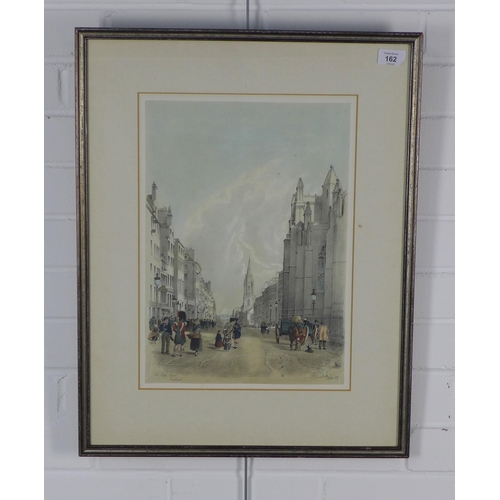 162 - SWARBRECK coloured print, 'The High Street, Edinburgh', framed under glass, size  overall 49 x 62cm