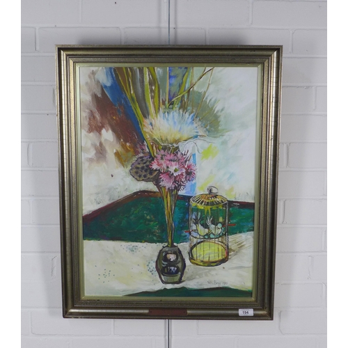 194 - NITA BEGG (Scottish 1920 - 2011), THE MIDGETS, oil on canvas, signed and dated 1985, framed under gl... 