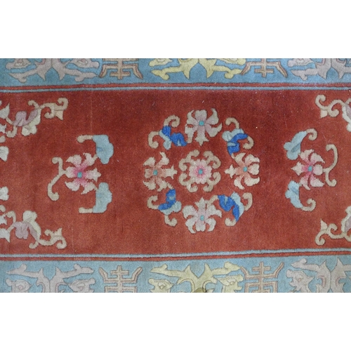 235 - Chinese wool rug 142 x 76cm