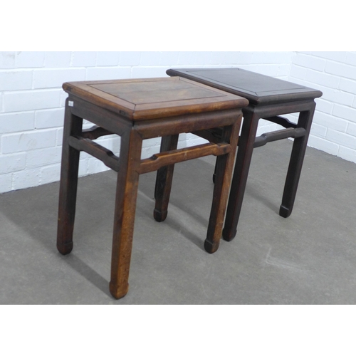 245 - Two Chinese hardwood side tables, smaller 45 x 53 x 50cm (2)