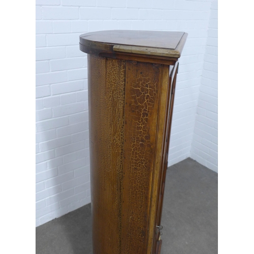 246 - Mahogany floor standing corner cabinet with curved 