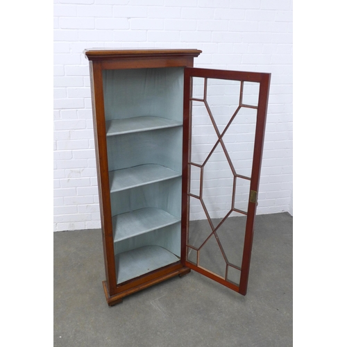 246 - Mahogany floor standing corner cabinet with curved 