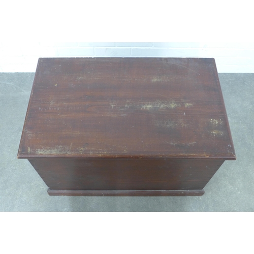 273 - Vintage stained pine blanket / storage box, 82 x 52 x 60cm.