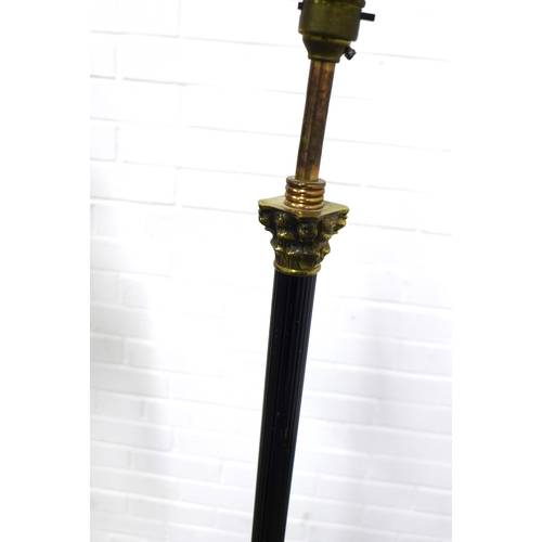 274 - Pair of brass corinthian column standard lamps, 158cm. (2)