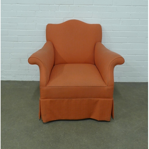 279 - An upholstered armchair, 86 x 82 x 60cm.