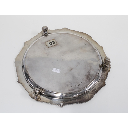 33 - George III silver salver by William & Patrick Cunningham, Edinburgh 1815, with gadrooned edge and en... 