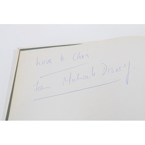 333 - 'The Art of Walt Disney' hardback book, inscribed 'Love to Chris From Michael Disney' by Christopher... 