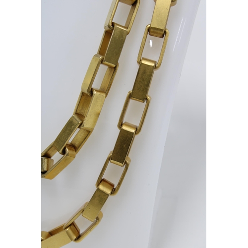 57 - An unmarked mid century gilt metal chain necklace