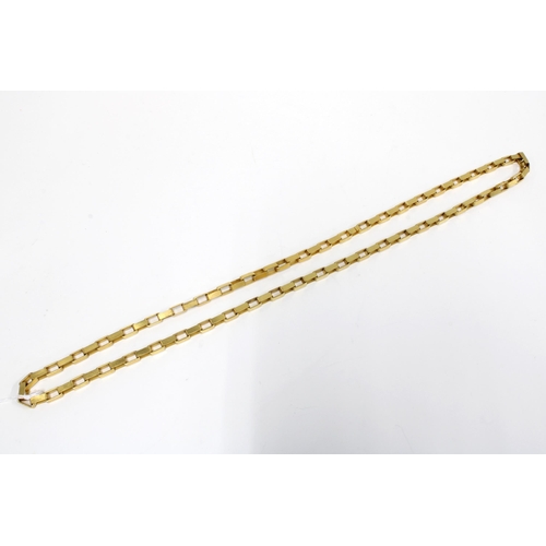 57 - An unmarked mid century gilt metal chain necklace