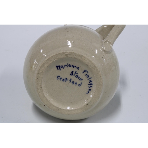 83 - Scottish studio pottery, to include an organic shaped bowl by Frances M Jamieson, 20 x 10cm, togethe... 