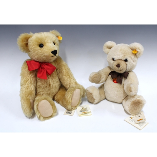 347 - Steiff Classic blonde mohair teddy bear, 42cm together with a small Steiff 'Petsy' teddy bear, appro... 