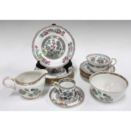 352 - Aynsley Indian Tree teaset with teacups, coffee cans, saucers and side plates together with Maddock ... 